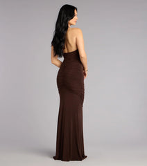 Allyssa Halter Sash Mermaid Formal Dress