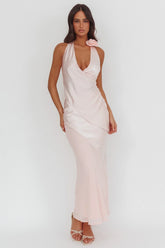 Easy Love Contrast Maxi Skirt Pink