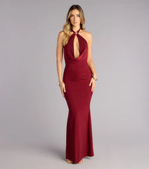 Captivating Tonight Halter Keyhole Mermaid Dress