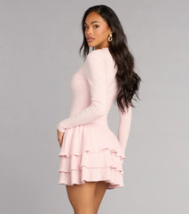 Sweet Plans Ahead Long Sleeve Skater Dress