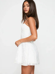 New Chapters Broderie Mini Dress In White