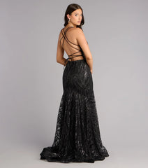 Pam Glitter Strappy Mermaid Ball Gown