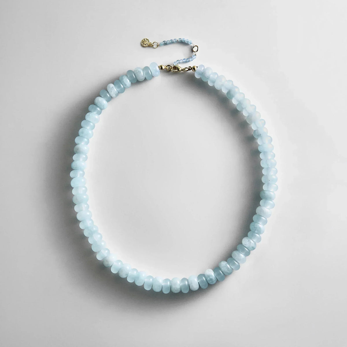 Joyce Semi-Precious Beaded Necklace - Blue Lace Agate