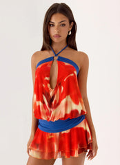 Telling You Mini Dress - Sunburnt Petal